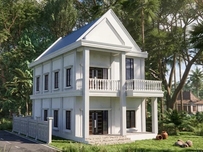 Rumah Tinggal Klasik Modern 2 Lantai